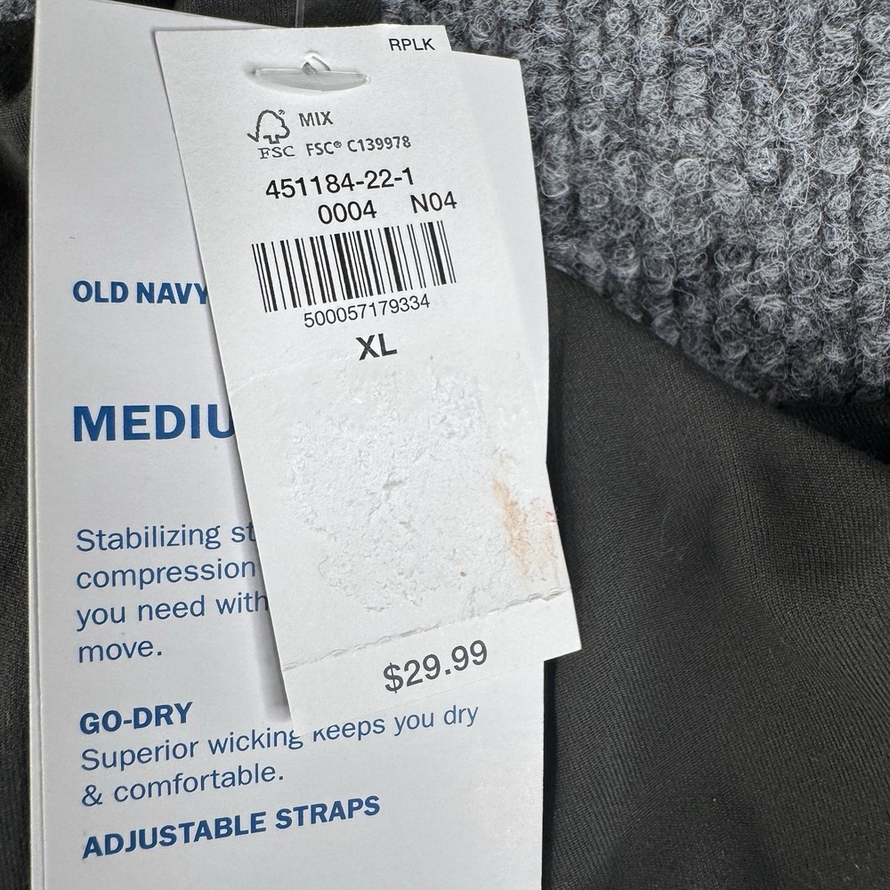 Old Navy Active Size XL Sports Bra Medium Support Padded NWT Powersoft Green - Picture 2 of 5